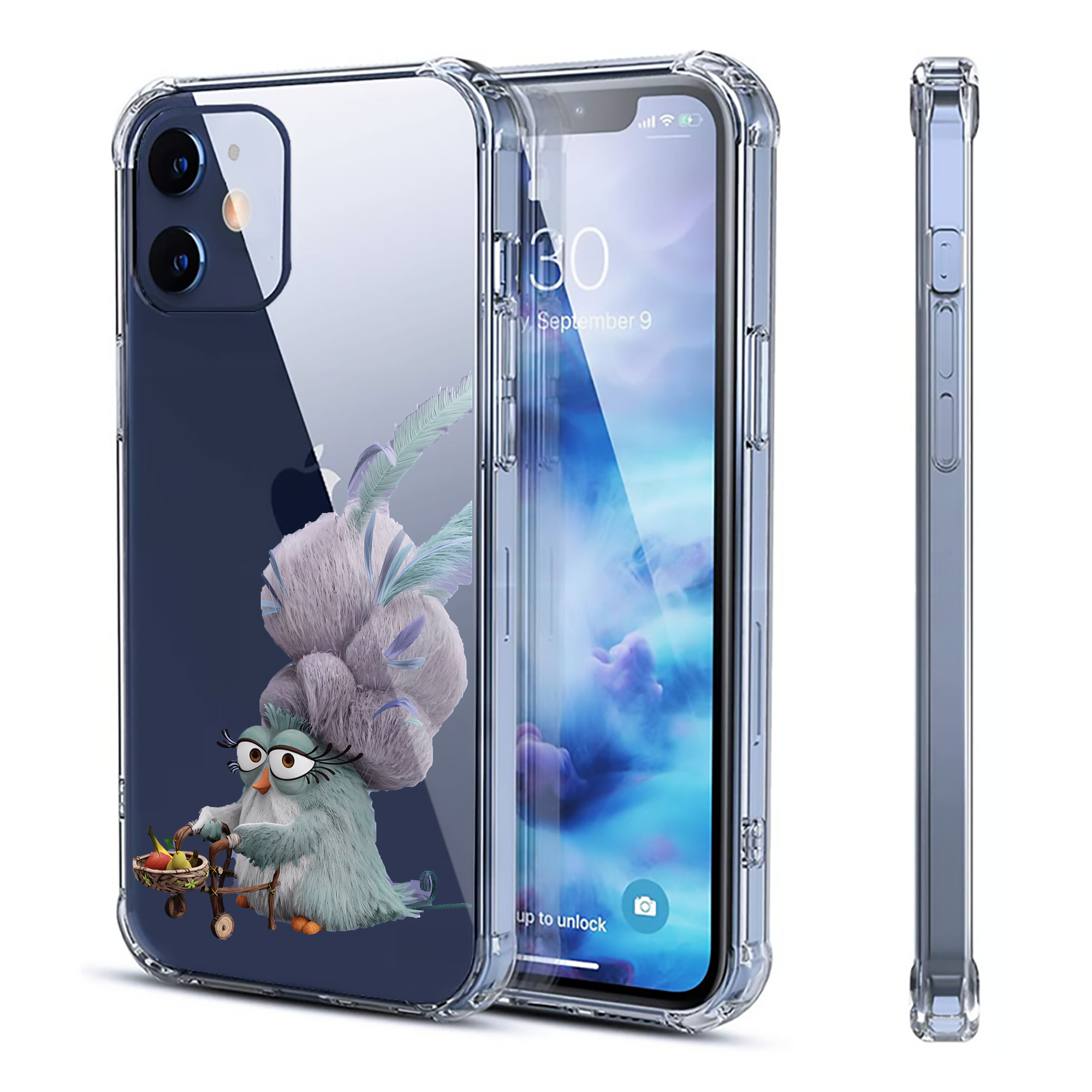 （画像用） Angry Birds アングリーバード 【iPhone 12シリーズ対応】透明スマホケース（クリアソフトケース）